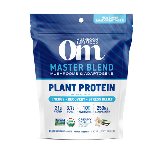 Om Mushroom Superfood Master Blend Plant Protein - Creamy Vanilla