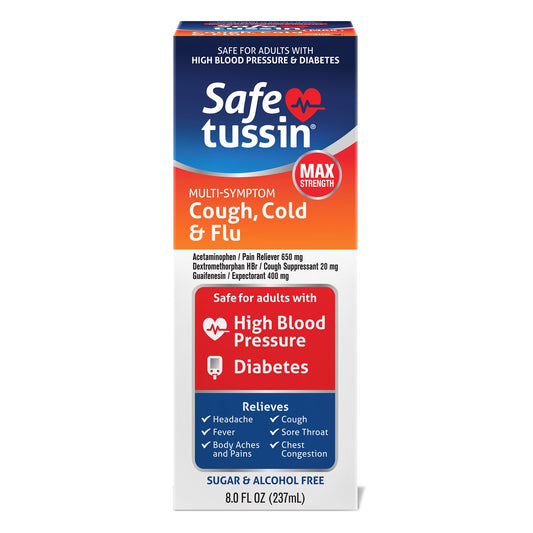 Safetussin Multi-Symptom Cough, Cold, & Flu