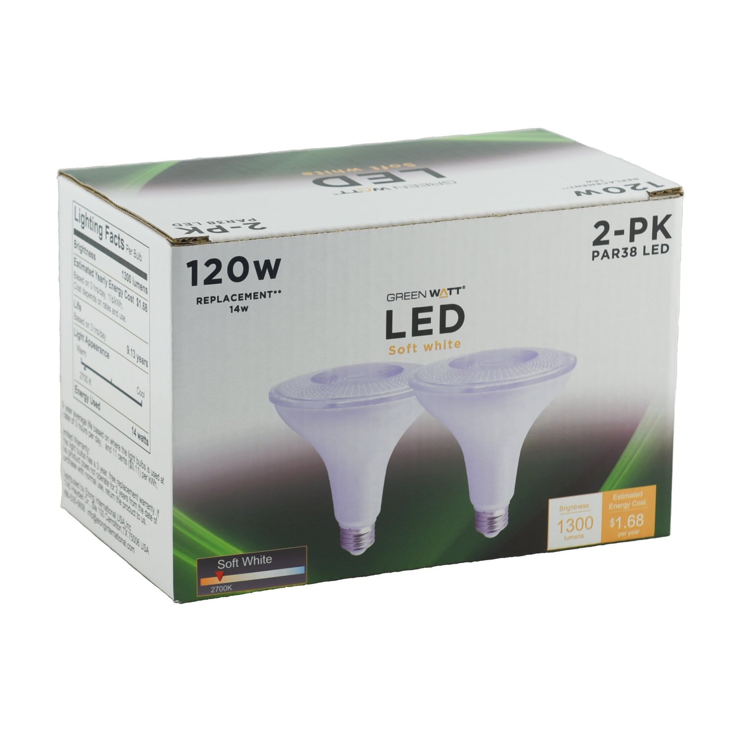 Green Watt PAR38 120-Watt LED Light Bulbs - Soft White