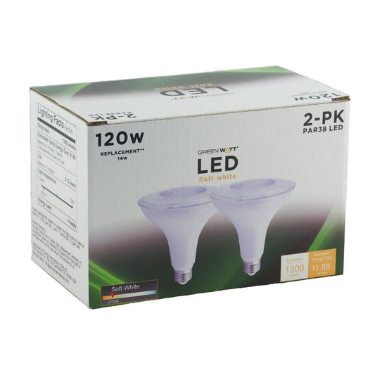 Green Watt PAR38 120-Watt LED Light Bulbs - Soft White