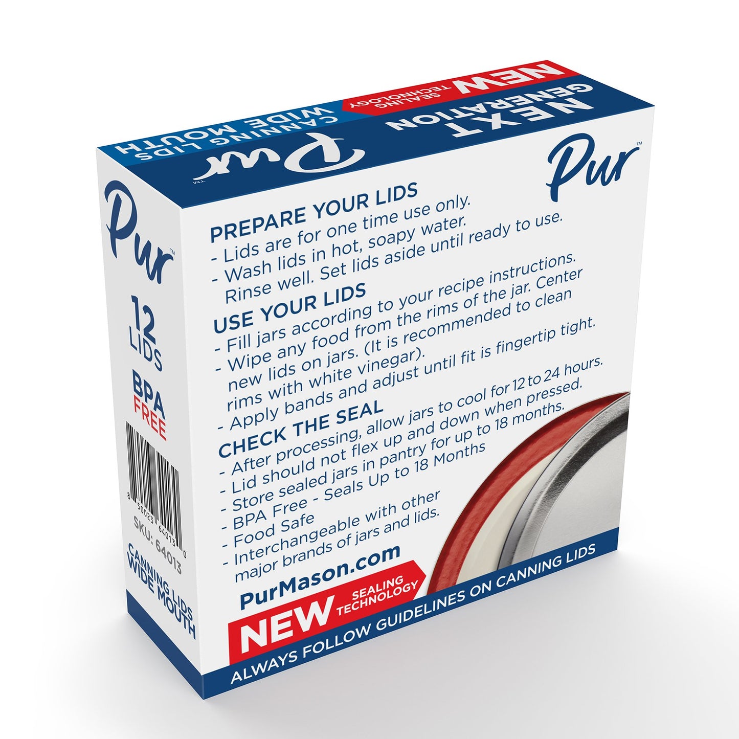 Pur Mason Wide Mouth Canning Lids