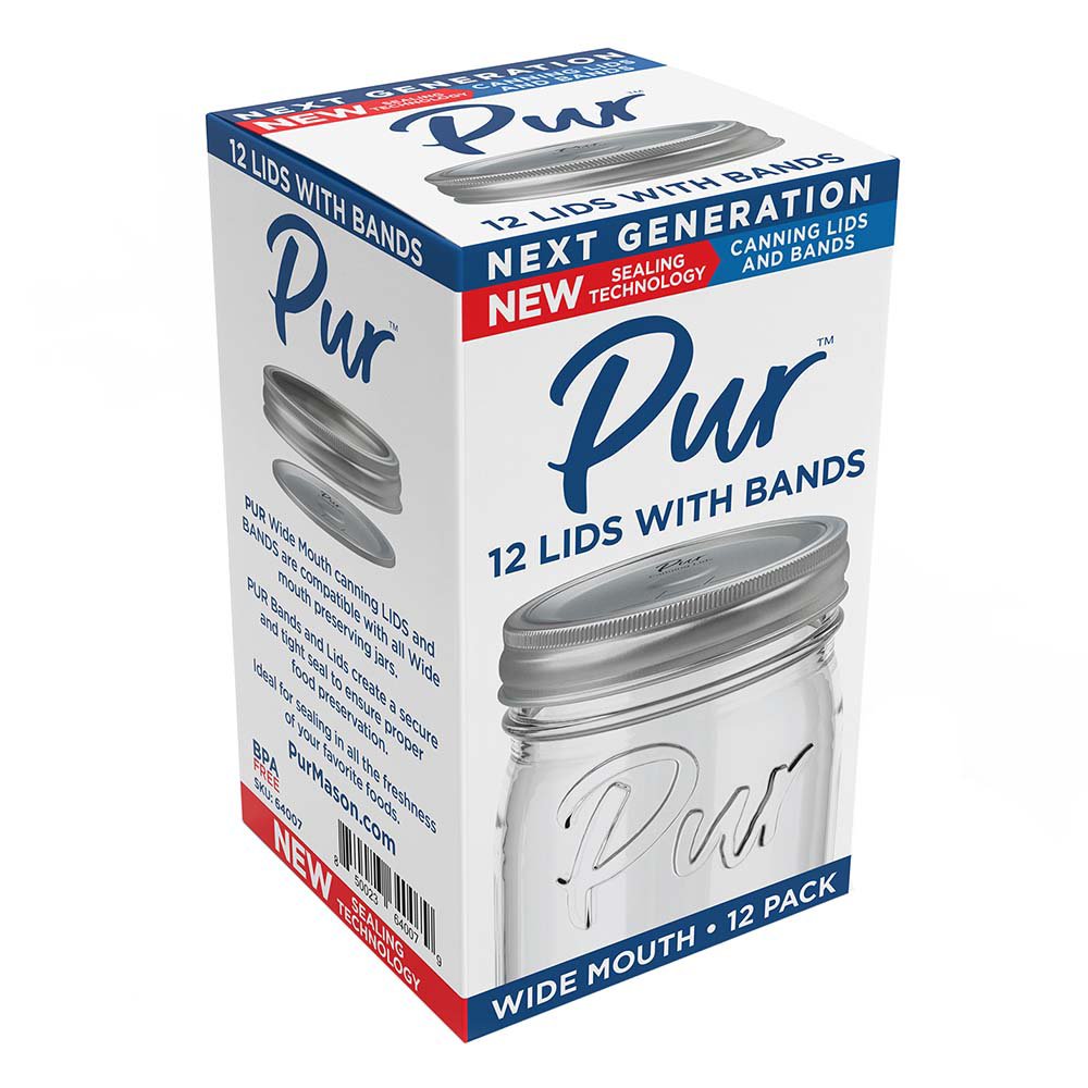 Pur Mason Wide Mouth Canning Lids with Bands