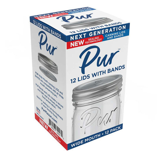 Pur Mason Wide Mouth Canning Lids with Bands