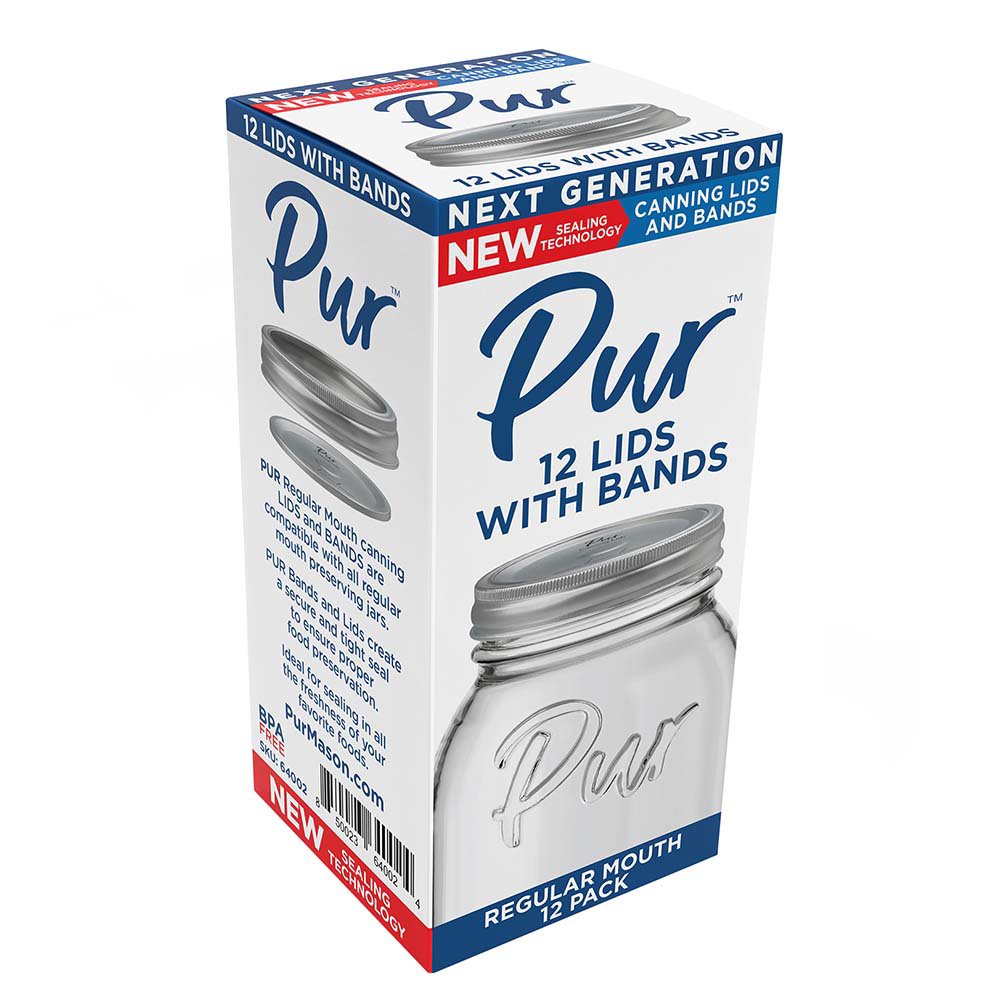 Pur Mason Regular Mouth Canning Lids with Bands