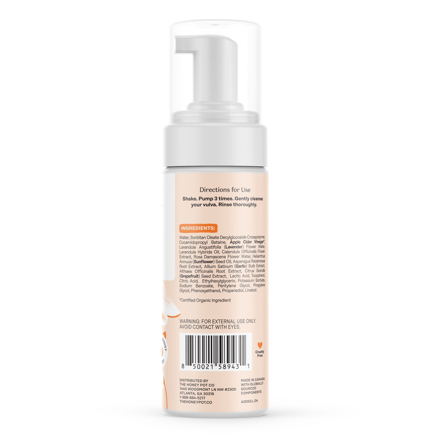 The Honey Pot Intimate Foaming Wash - Normal