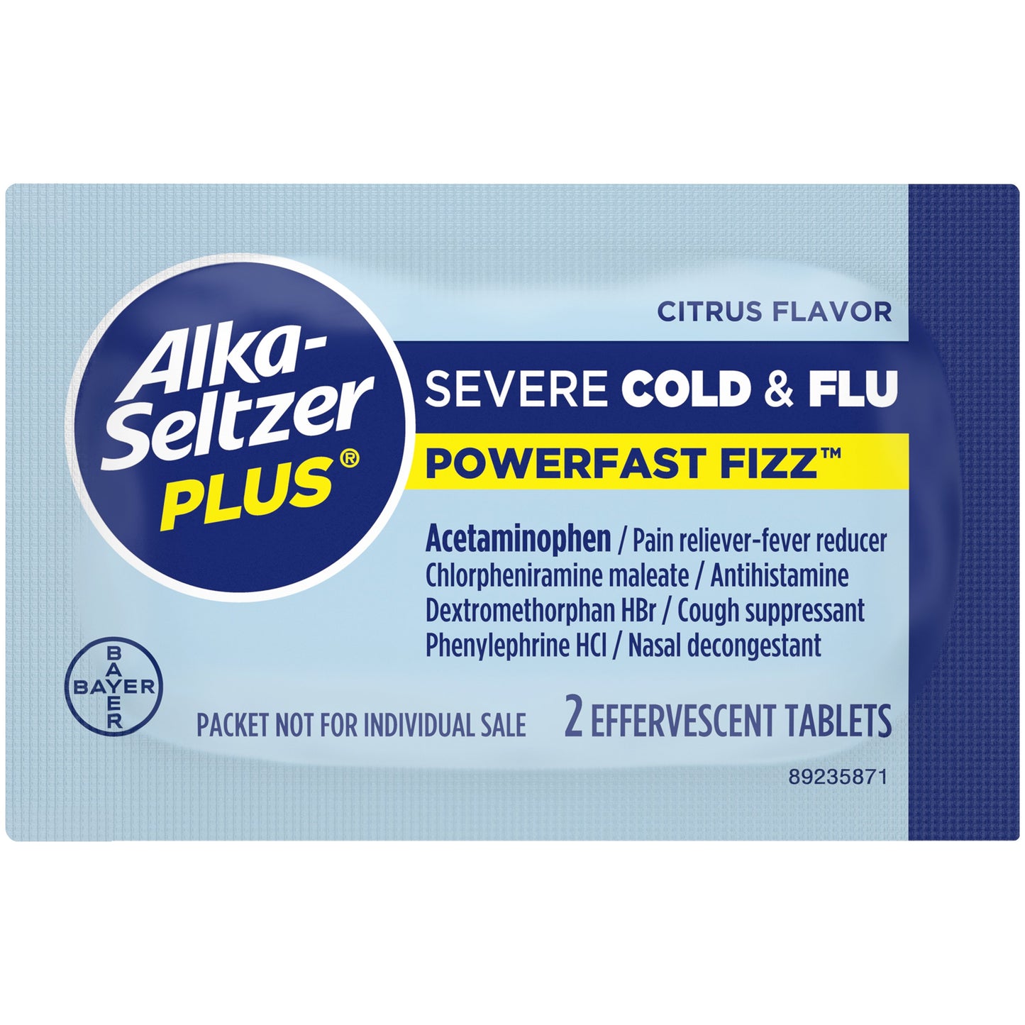 Alka-Seltzer Plus Severe Cold & Flu Powerfast Fizz Tablets - Citrus