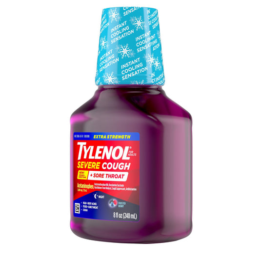Tylenol Cold Extra Strength Cough + Sore Throat Night Liquid