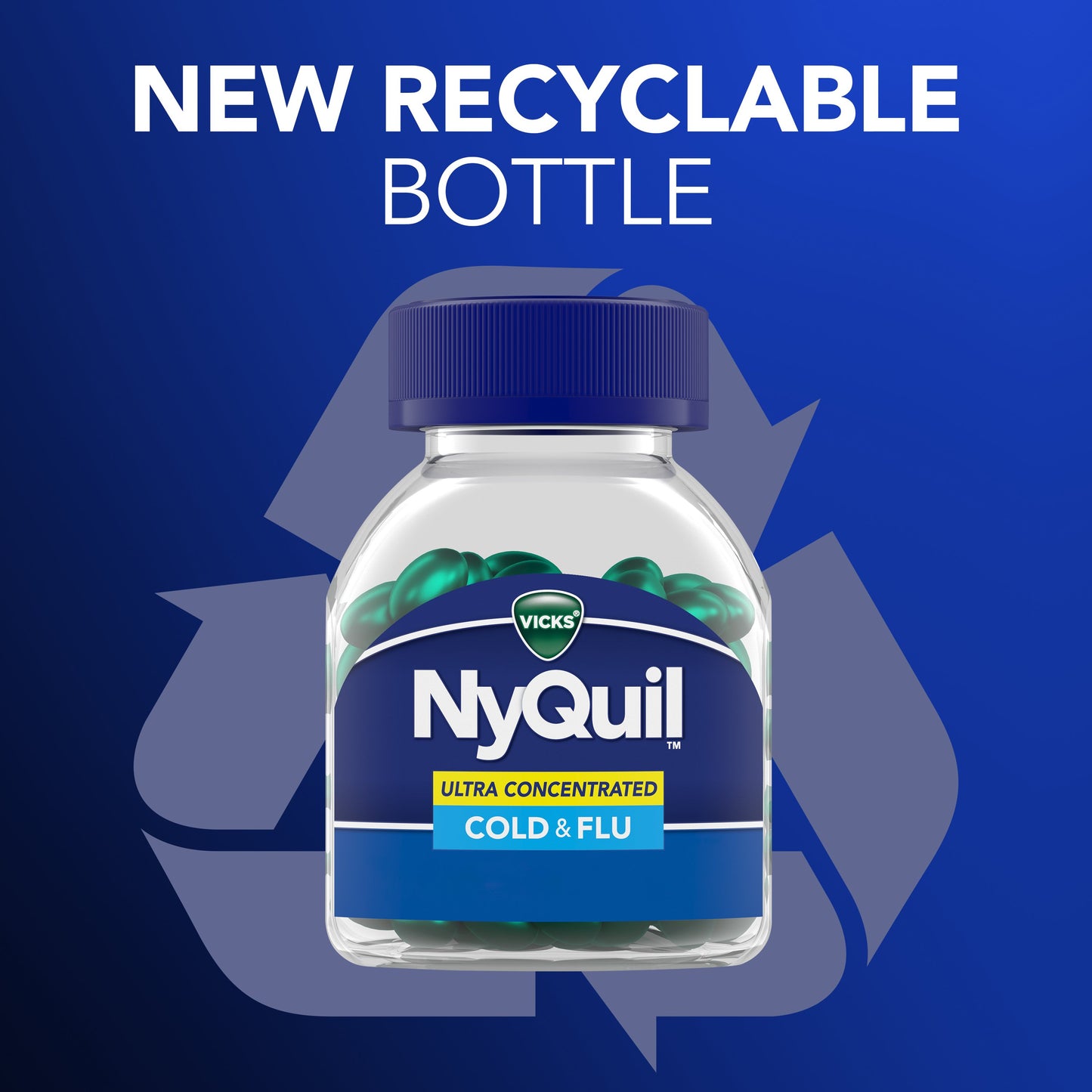 Vicks NyQuil Ultra Concentrated Liquicaps, Cold & Flu Over-the-Counter Medicine, Powerful Multi-Symptom Nighttime Relief