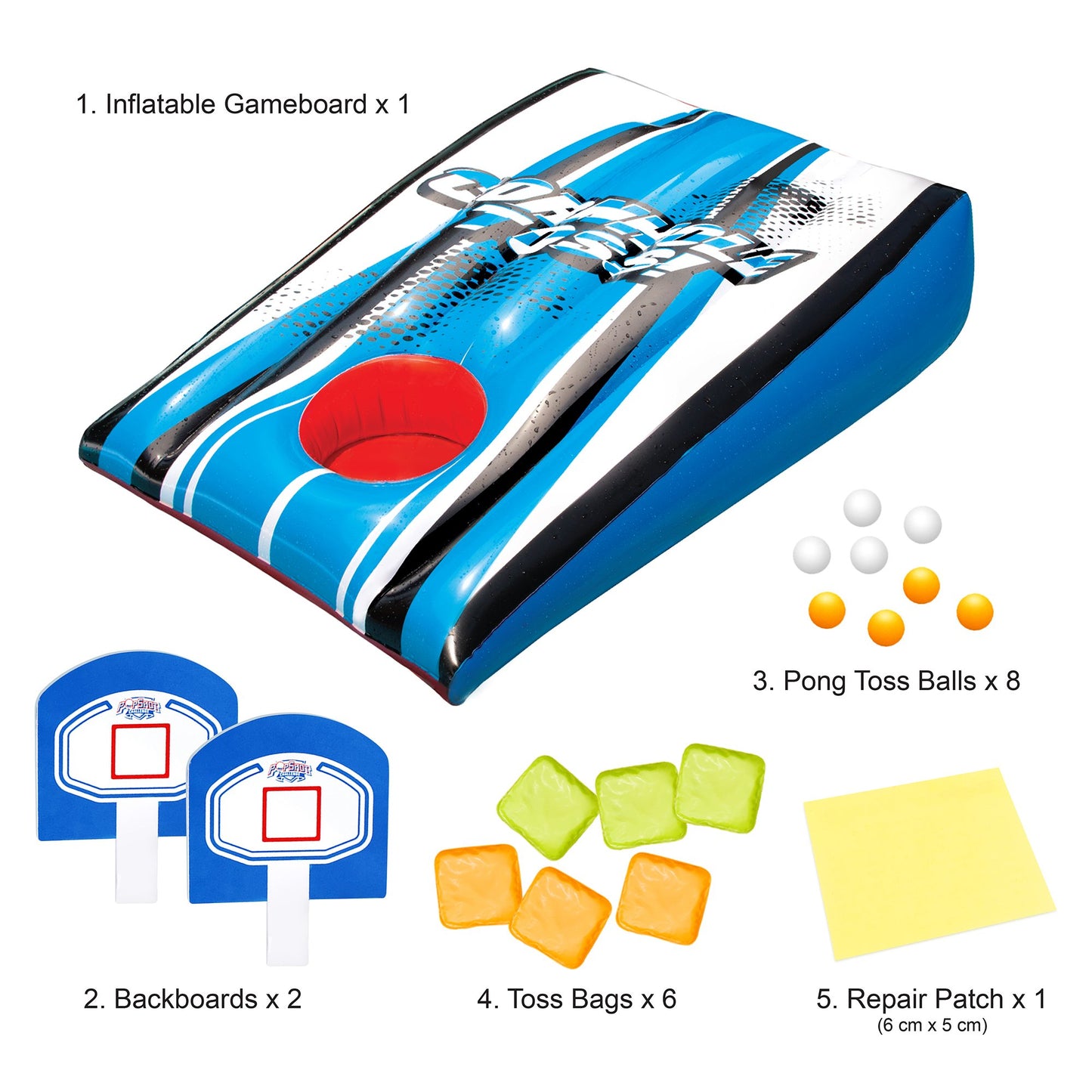 Banzai Party Cornhole & Pop Shot Pool Game Set