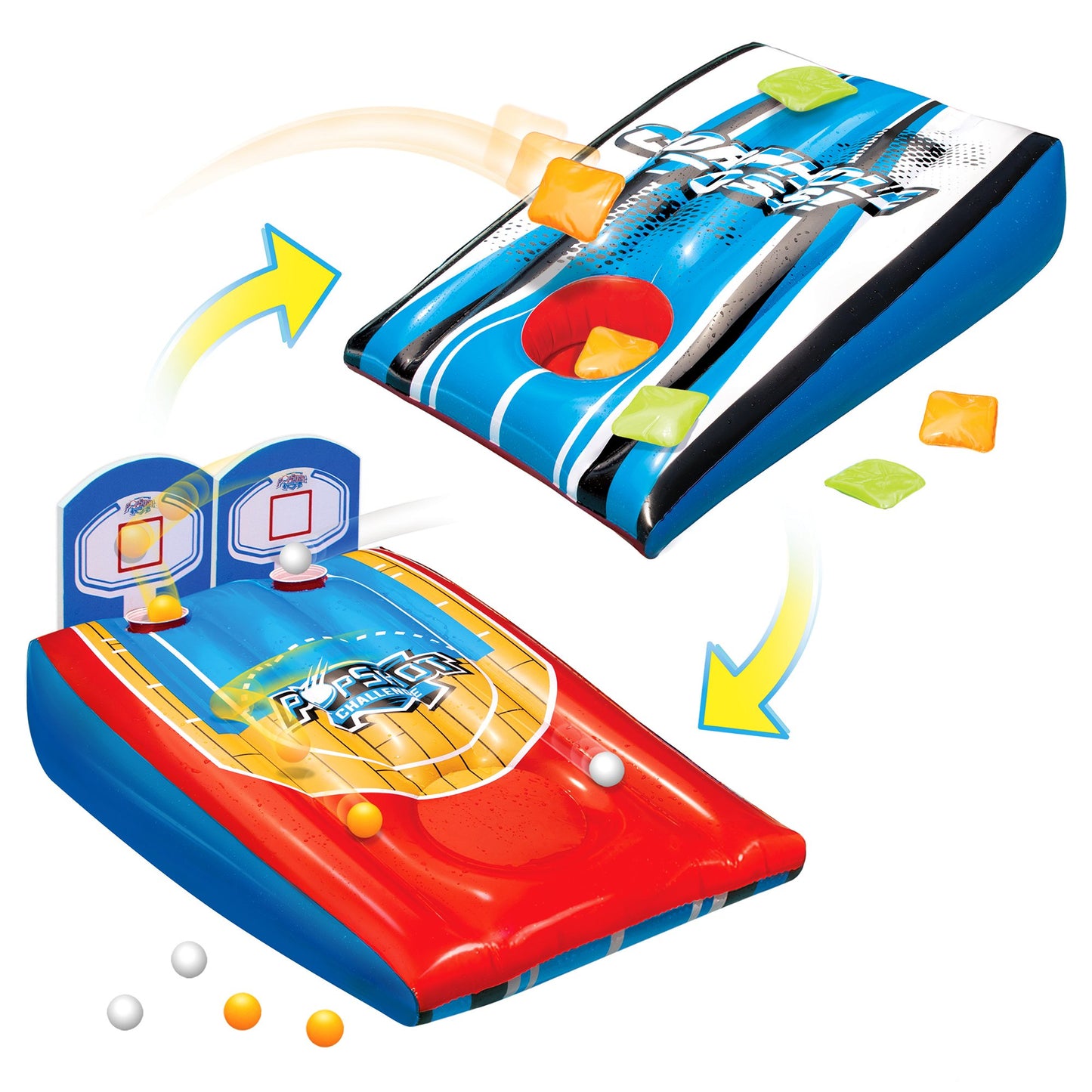 Banzai Party Cornhole & Pop Shot Pool Game Set