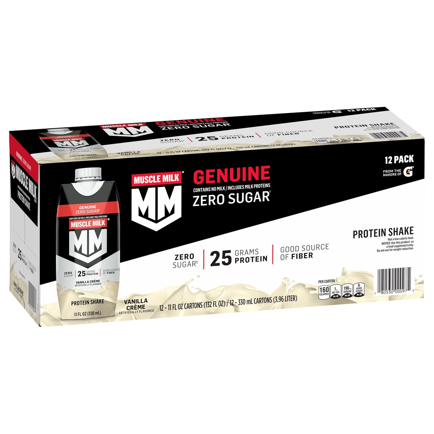 Muscle Milk Genuine Protein Shakes - Vanilla Creme, 12 Pk