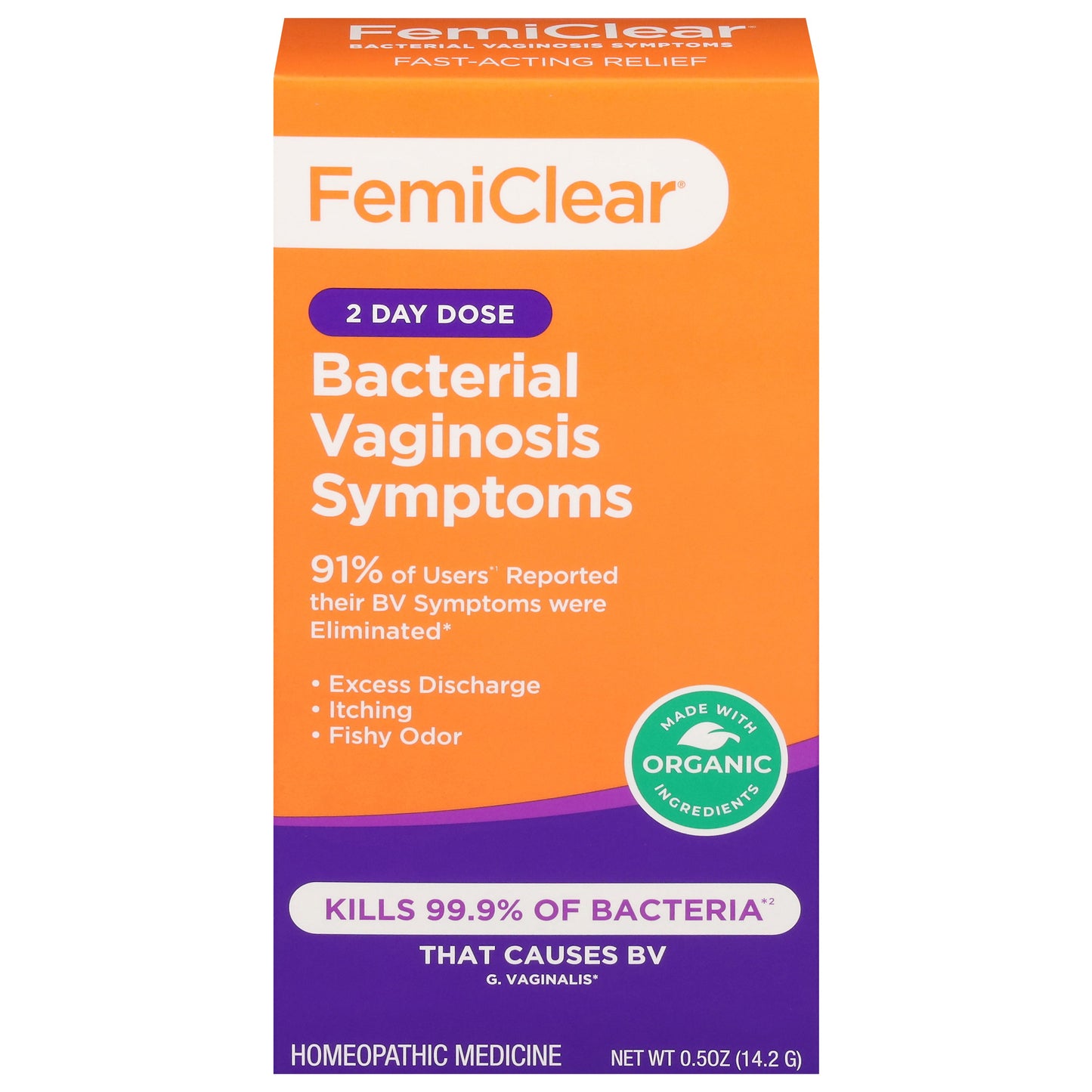 FemiClear 2 Day Bacterial Vaginosis Symptoms Ointment
