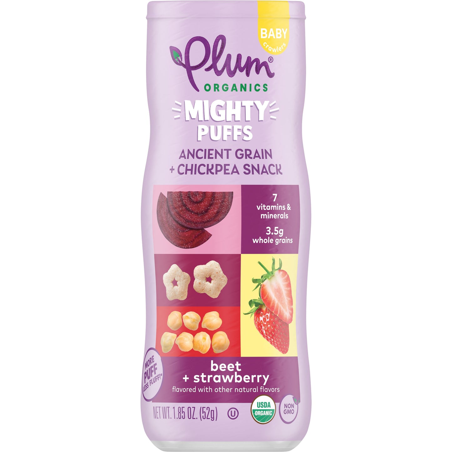 Plum Organics Mighty Puffs - Beet + Strawberry