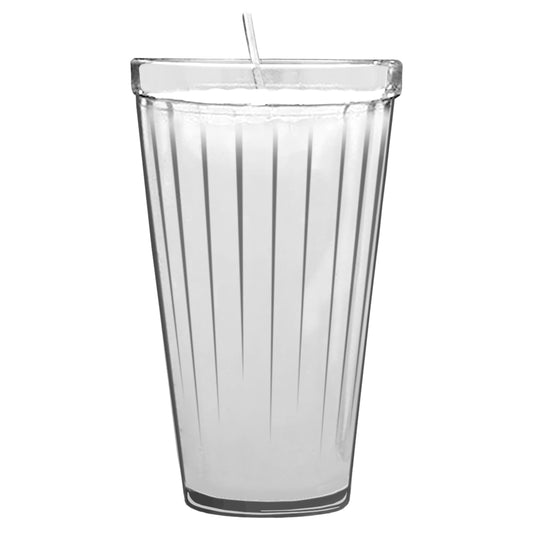 St. Jude Candle Co. Clear Glass Candle - White Wax