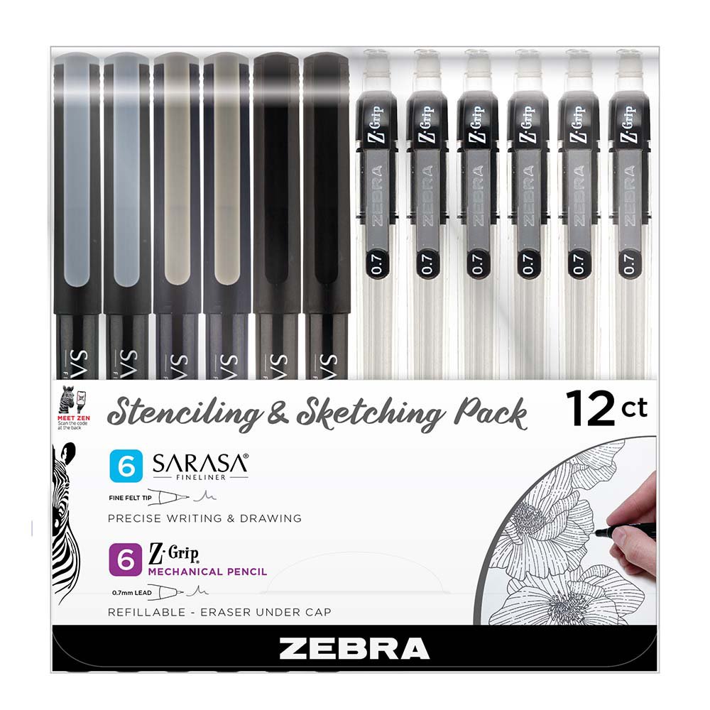 Zebra Stenciling & Sketching Pack