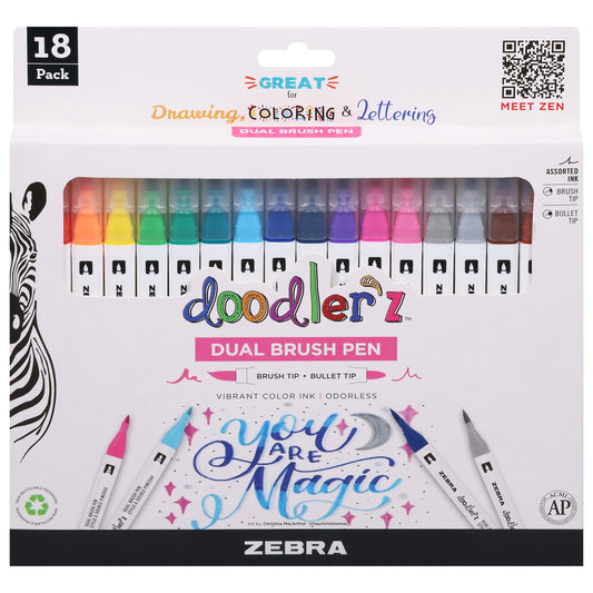 Zebra Doodler'z Dual Brush Pens