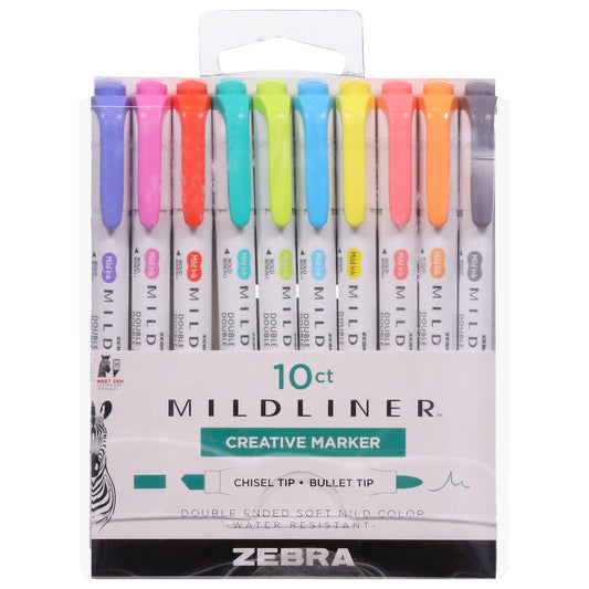 Zebra Mildliner Double Ended Creative Markers - Assorted Ink