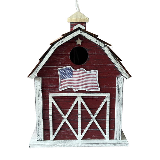 Home Bazaar Old Glory Barn Birdhouse