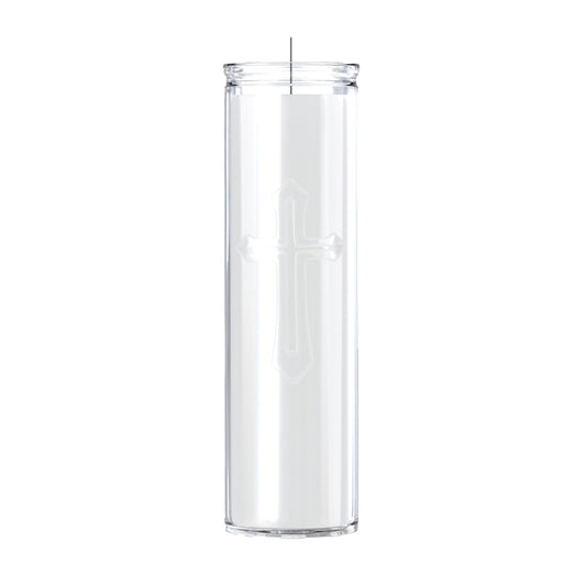 House of Velas Cross Candle - White Wax