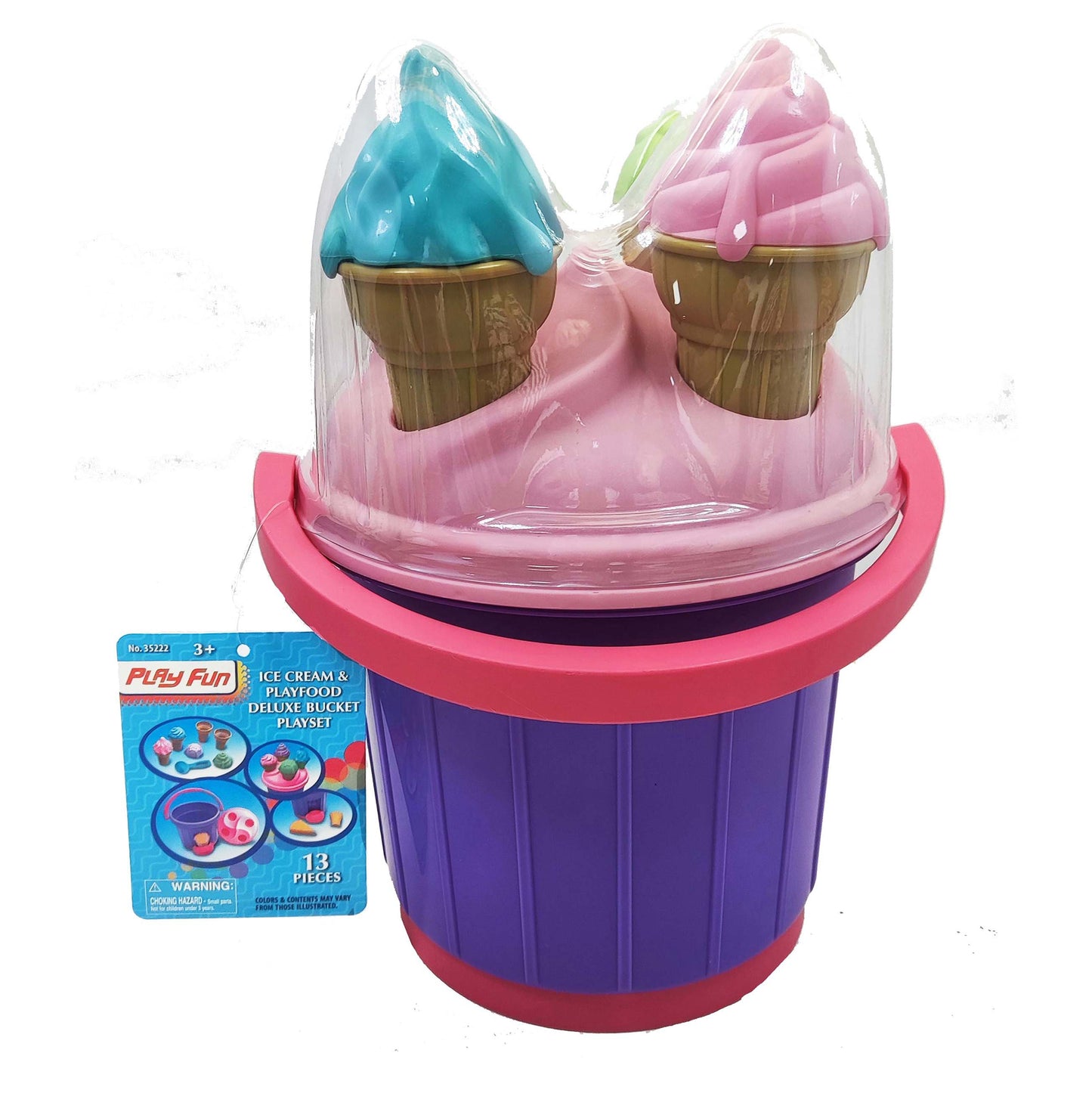 Play Fun Ice Cream & Playfood Deluxe Bucket Playset