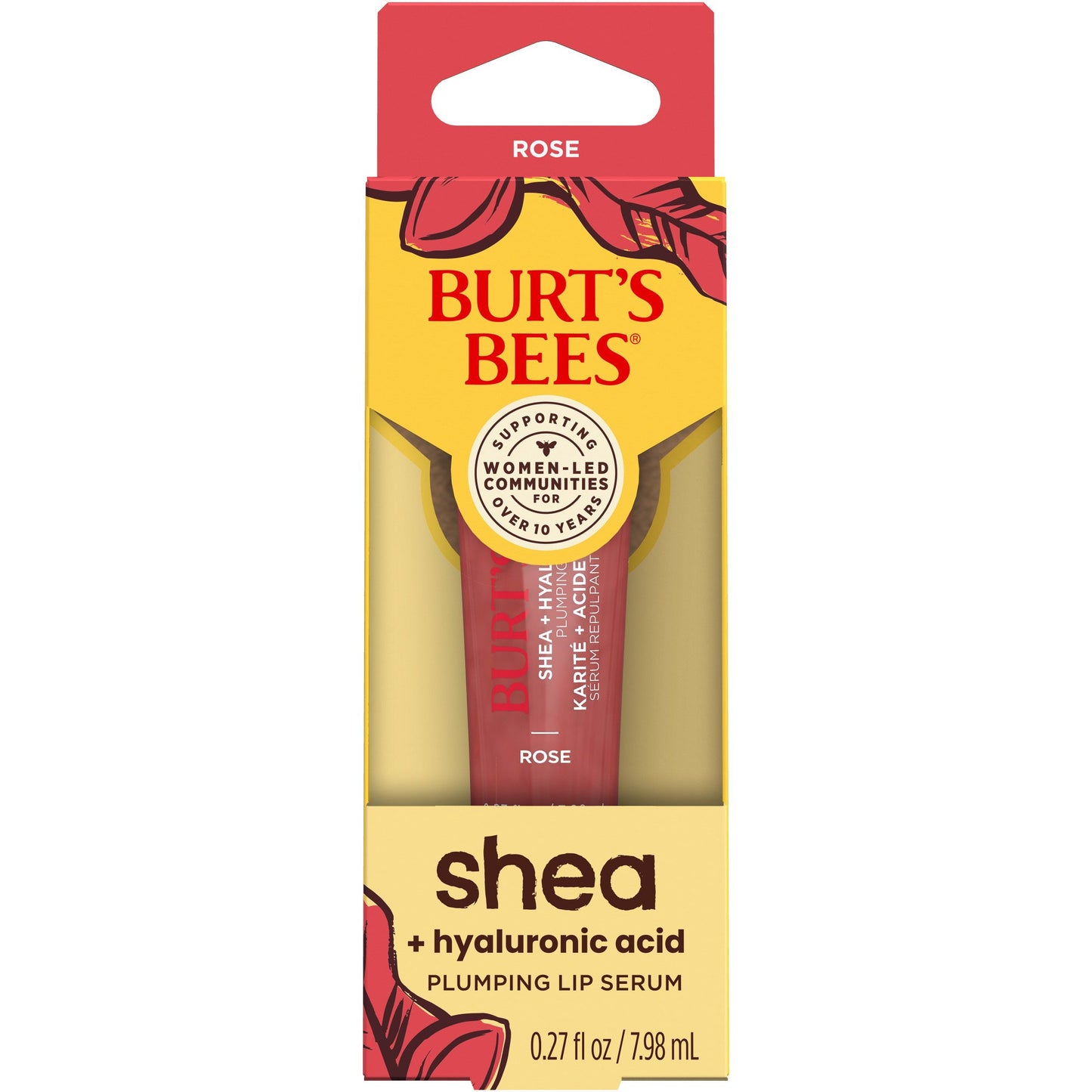 Burt's Bees Shea + Hyaluronic Acid Plumping Lip Serum - Rose