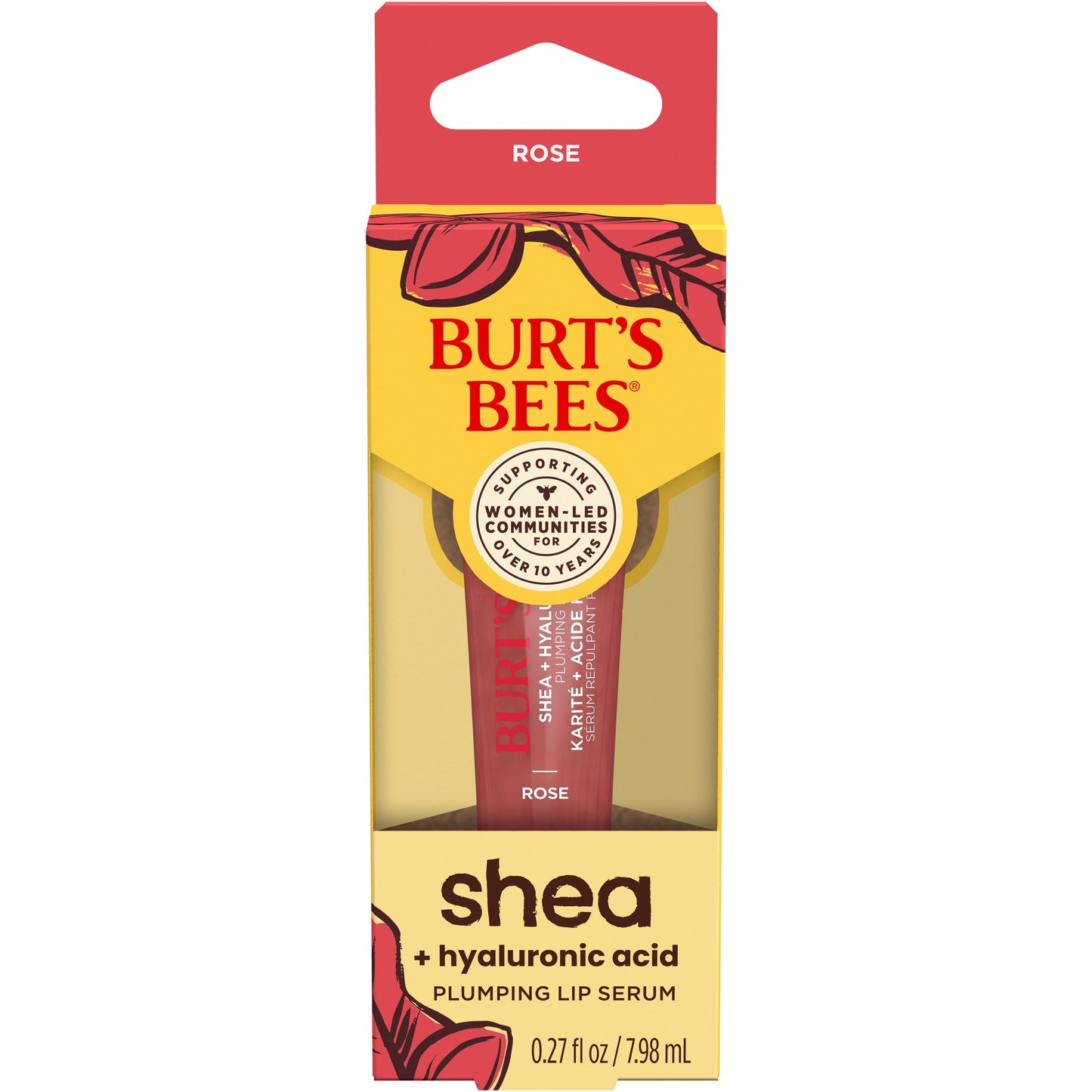 Burt's Bees Shea + Hyaluronic Acid Plumping Lip Serum - Rose