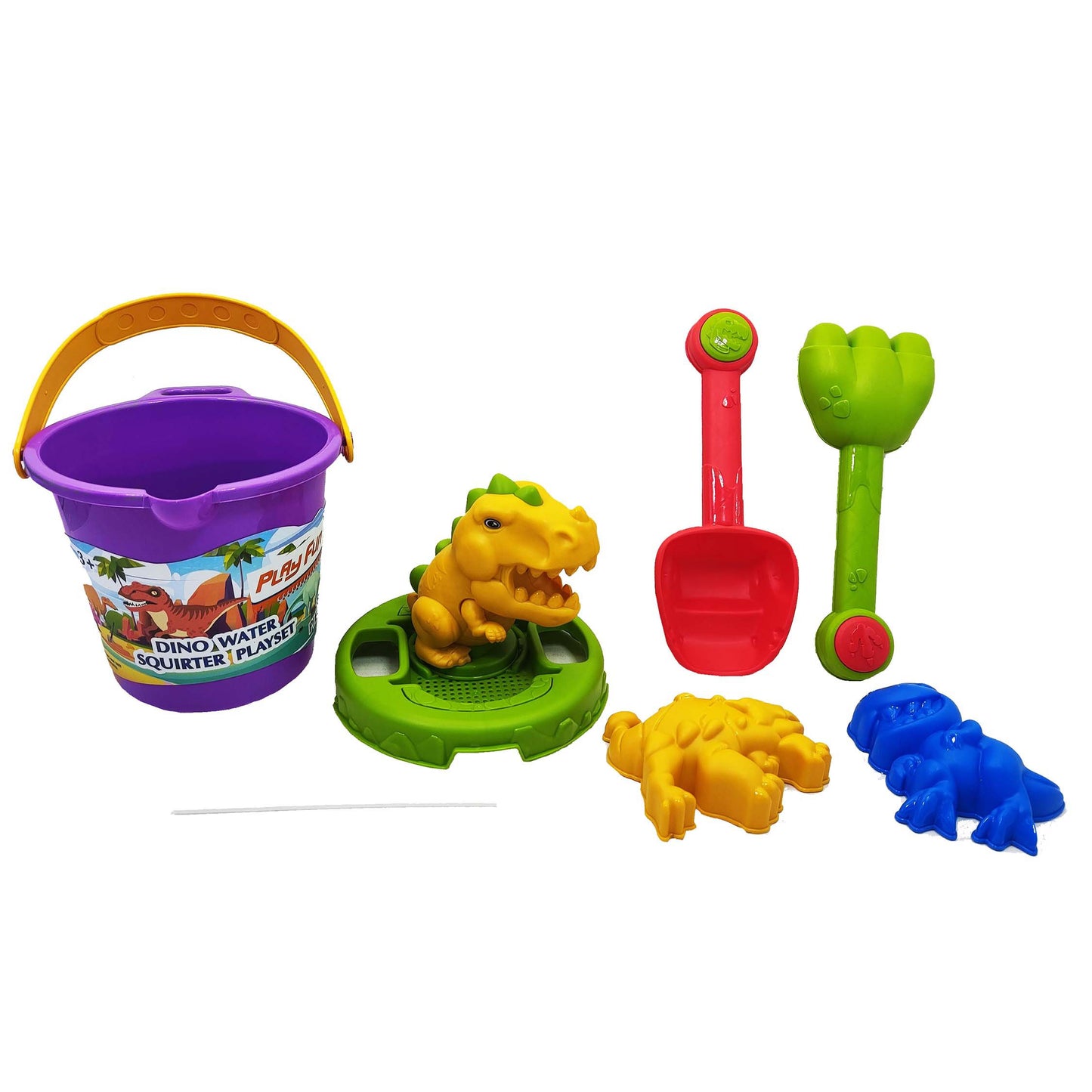 Play Fun Dino Water Squirter Bucket Playset