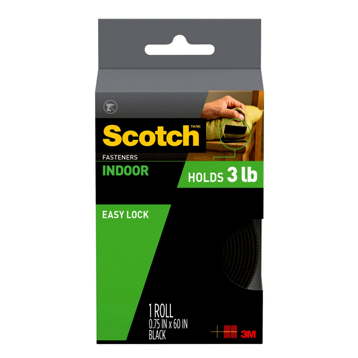 Scotch Indoor Fasteners Roll - Black