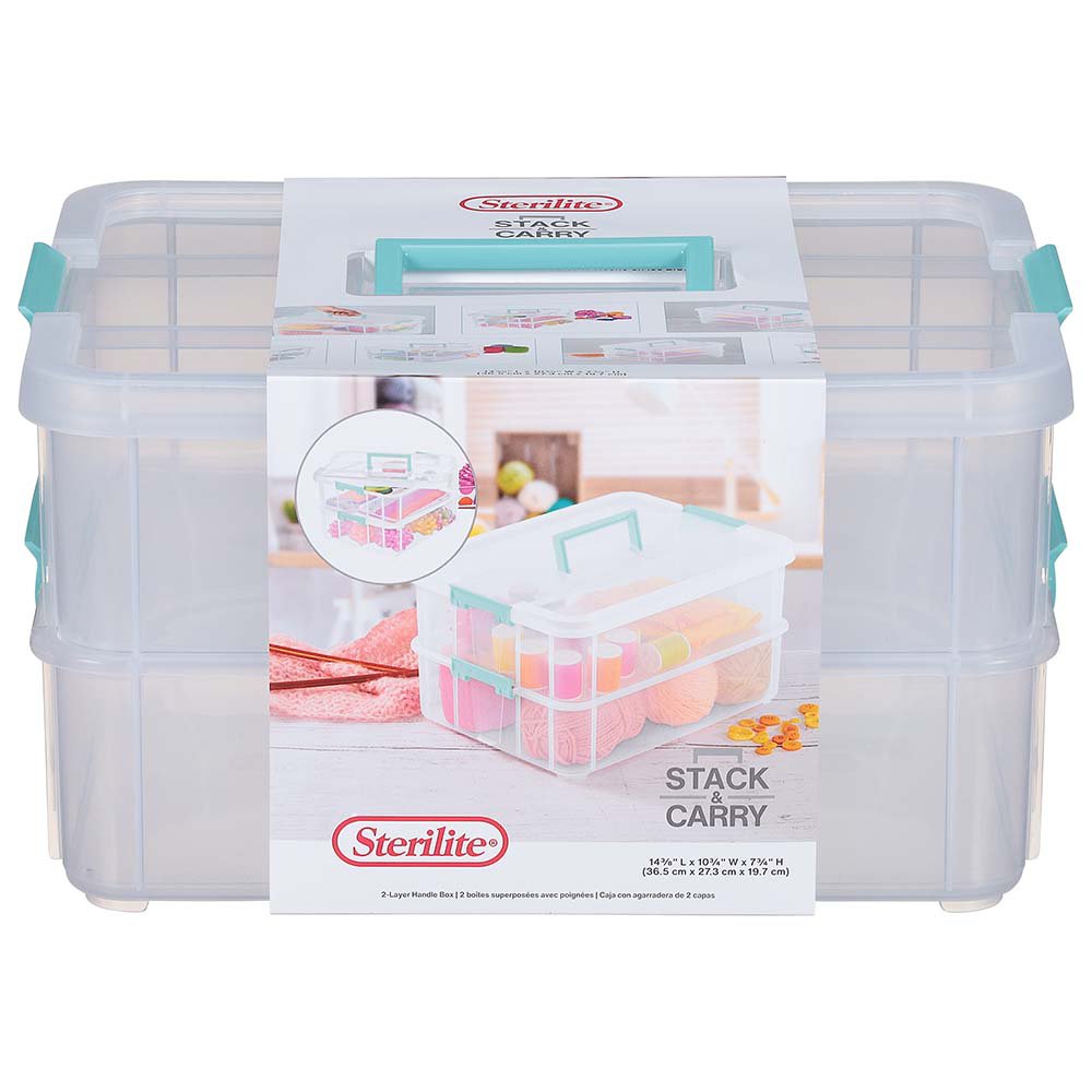 Sterilite Stack & Carry 2-Layer Storage Box