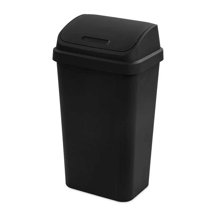 Sterilite SwingTop Wastebasket - Black
