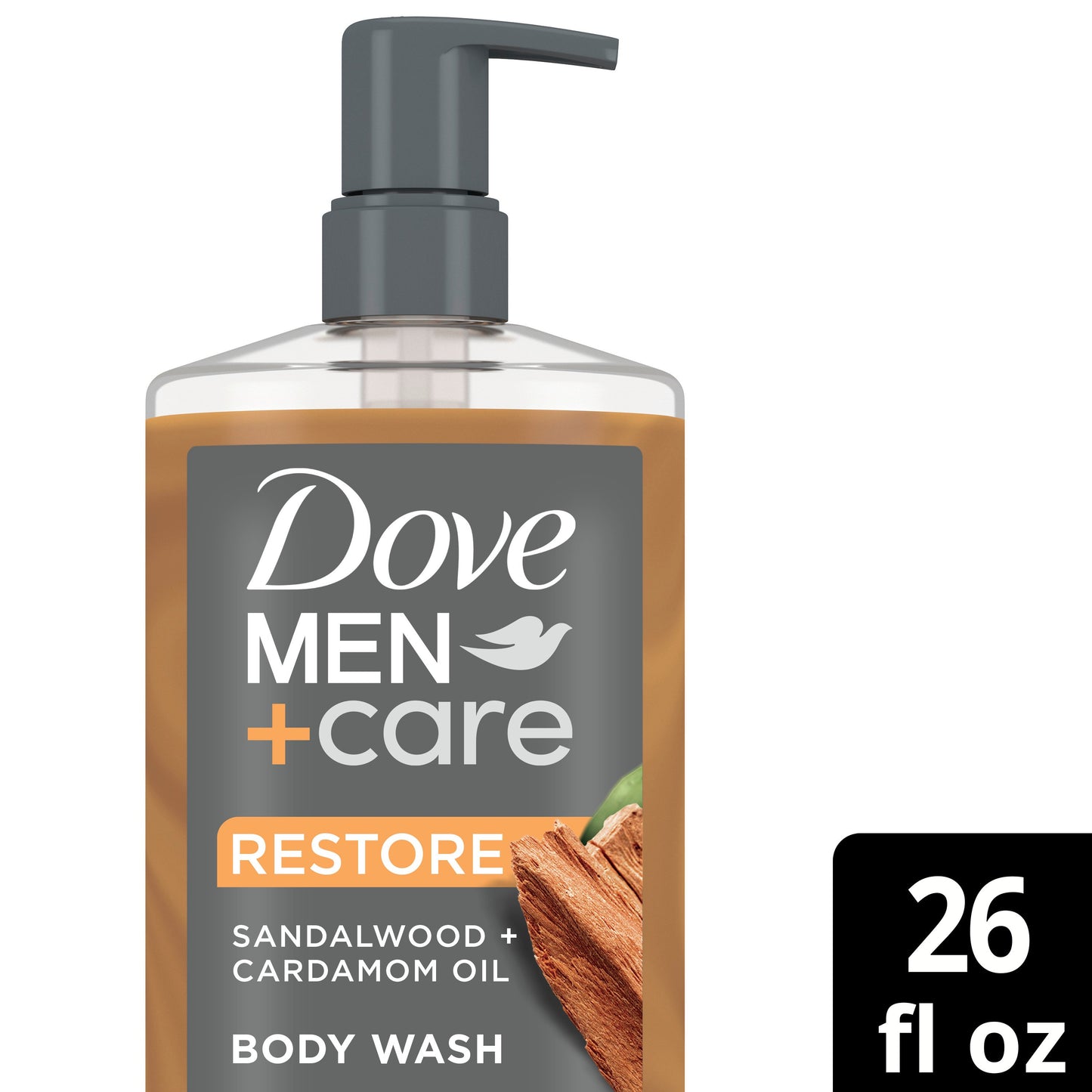 Dove Men+Care Care Restore Body Wash - Sandalwood + Cardamom Oil