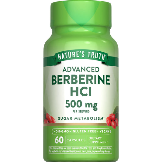 Nature's Truth Advanced Berberine HCI 500mg Capsules