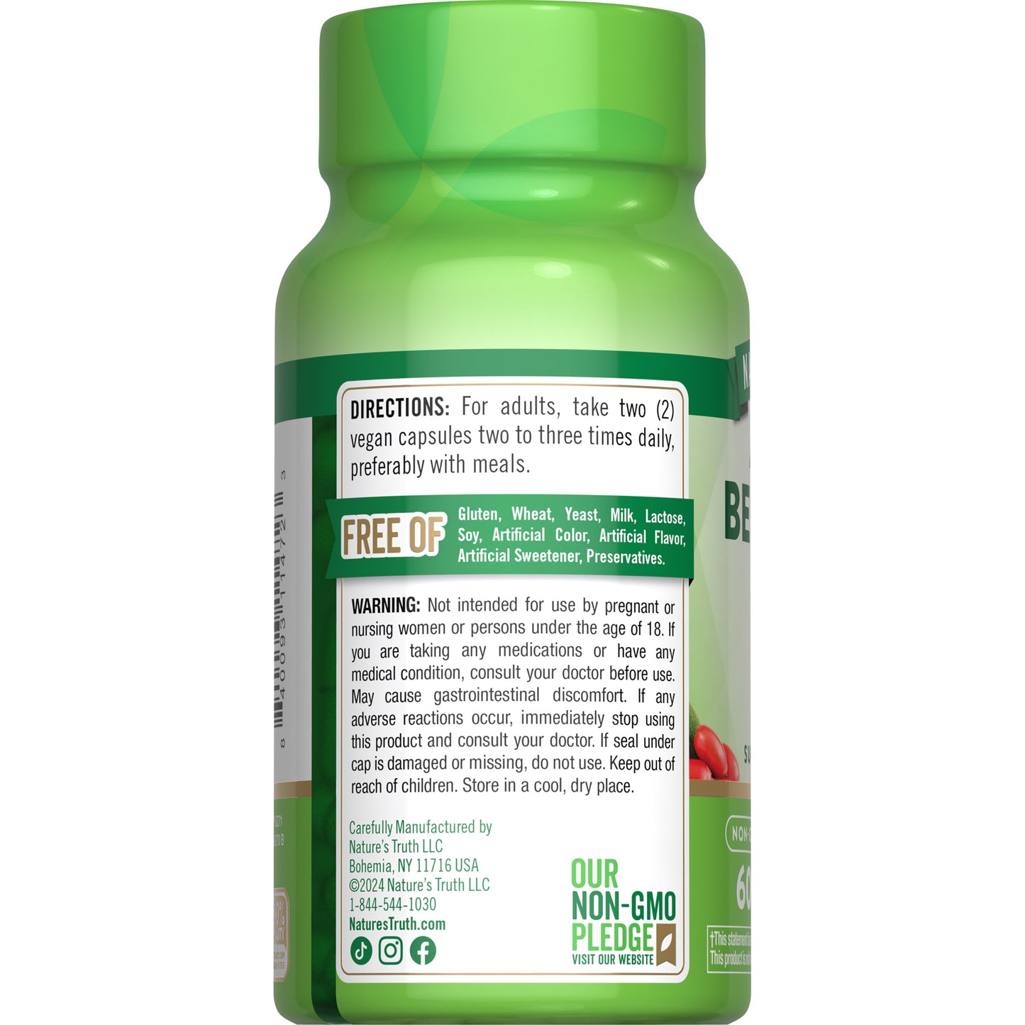 Nature's Truth Advanced Berberine HCI 500mg Capsules