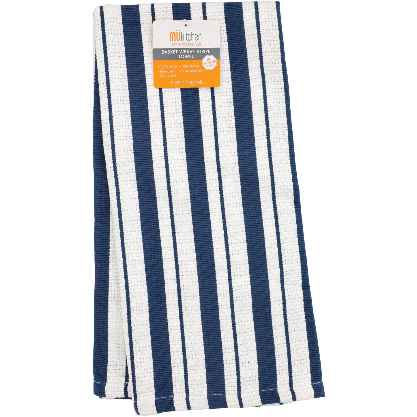 MU Kitchen Basket Weave Kitchen Towel - Blue