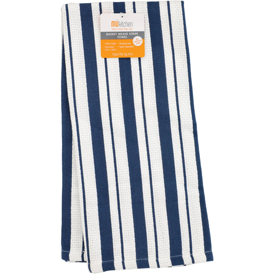 MU Kitchen Basket Weave Kitchen Towel - Blue