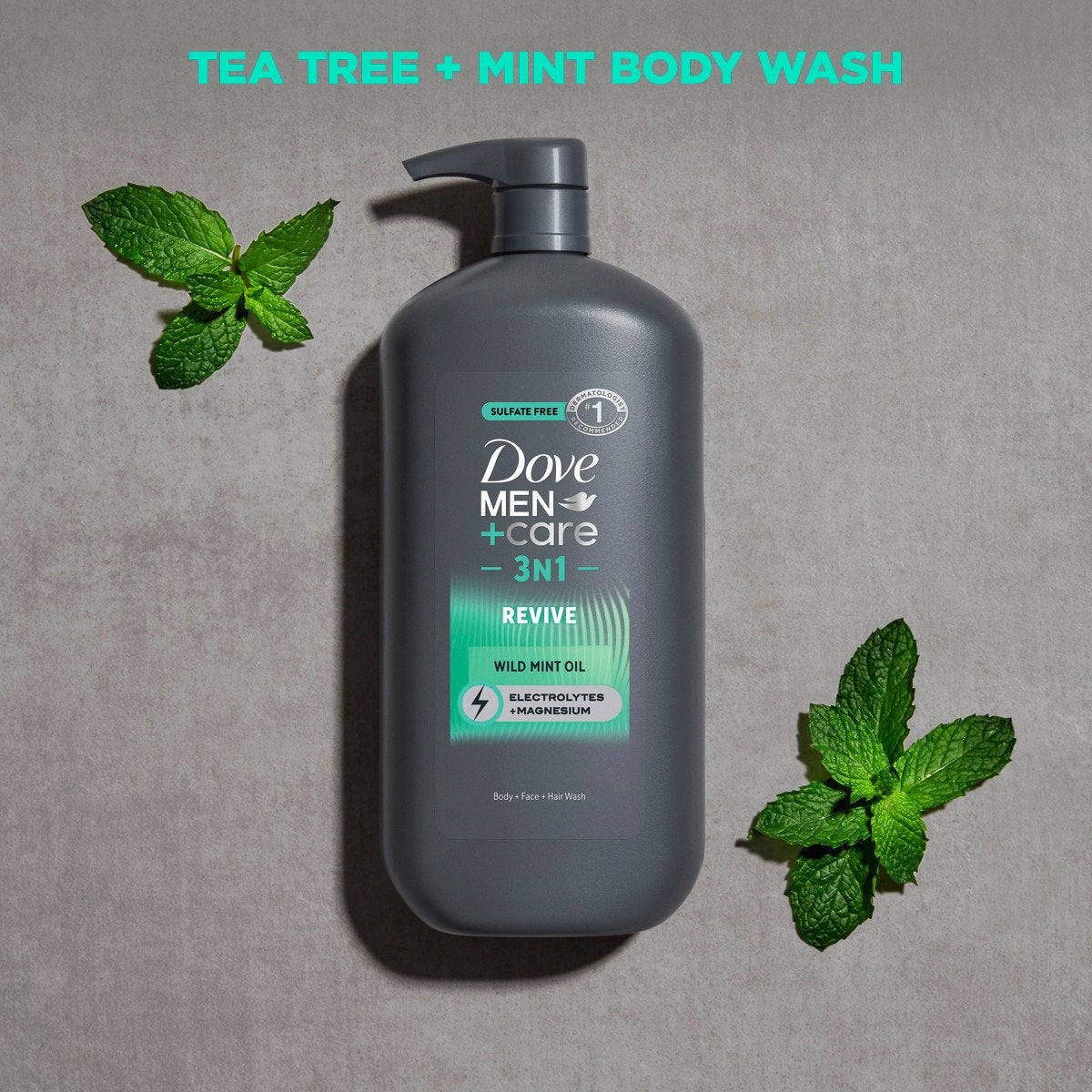 Dove Men+Care Revive 3-in-1 Body Wash - Wild Mint Oil