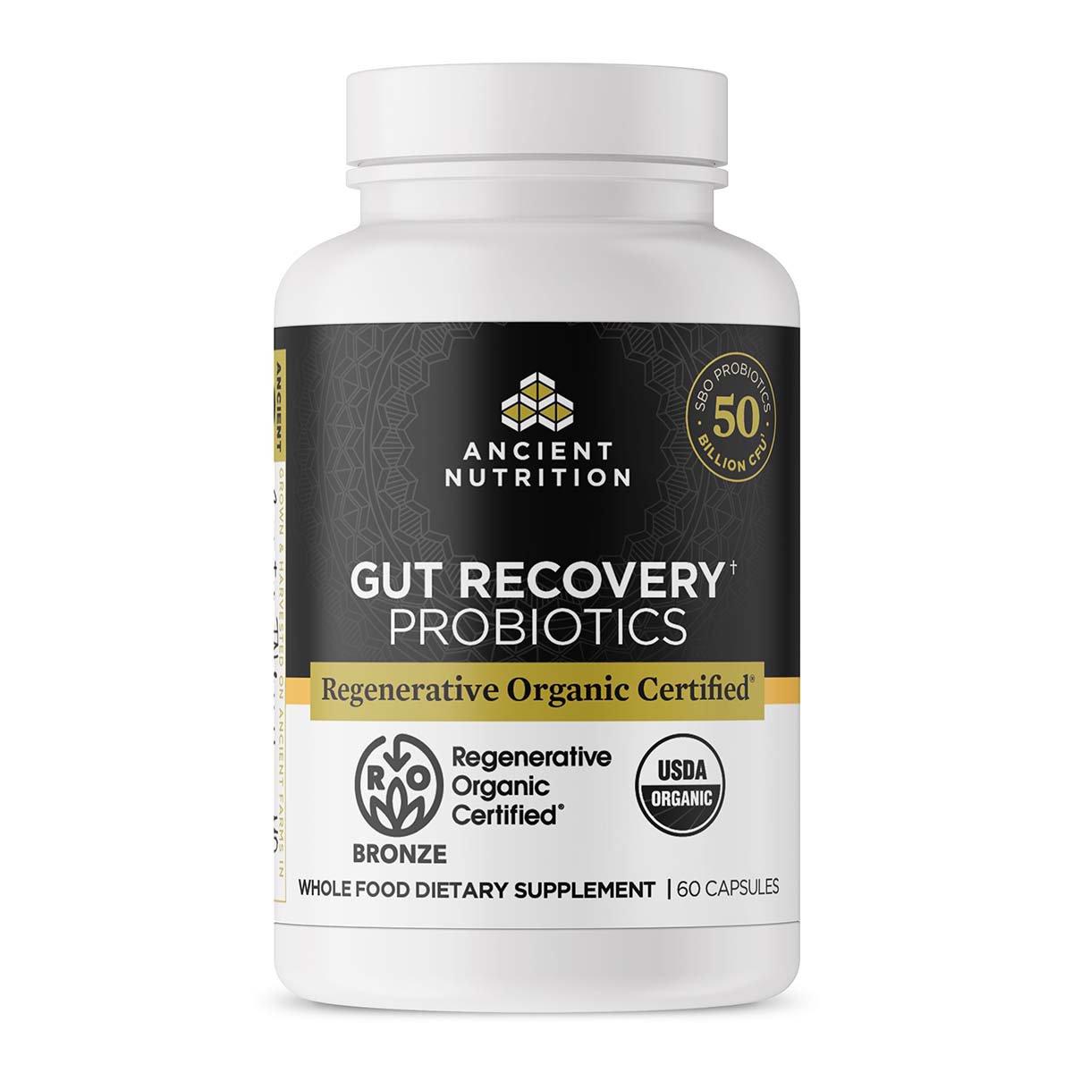 Ancient Nutrition Regenerative Organic Gut Recovery Probiotics Capsules