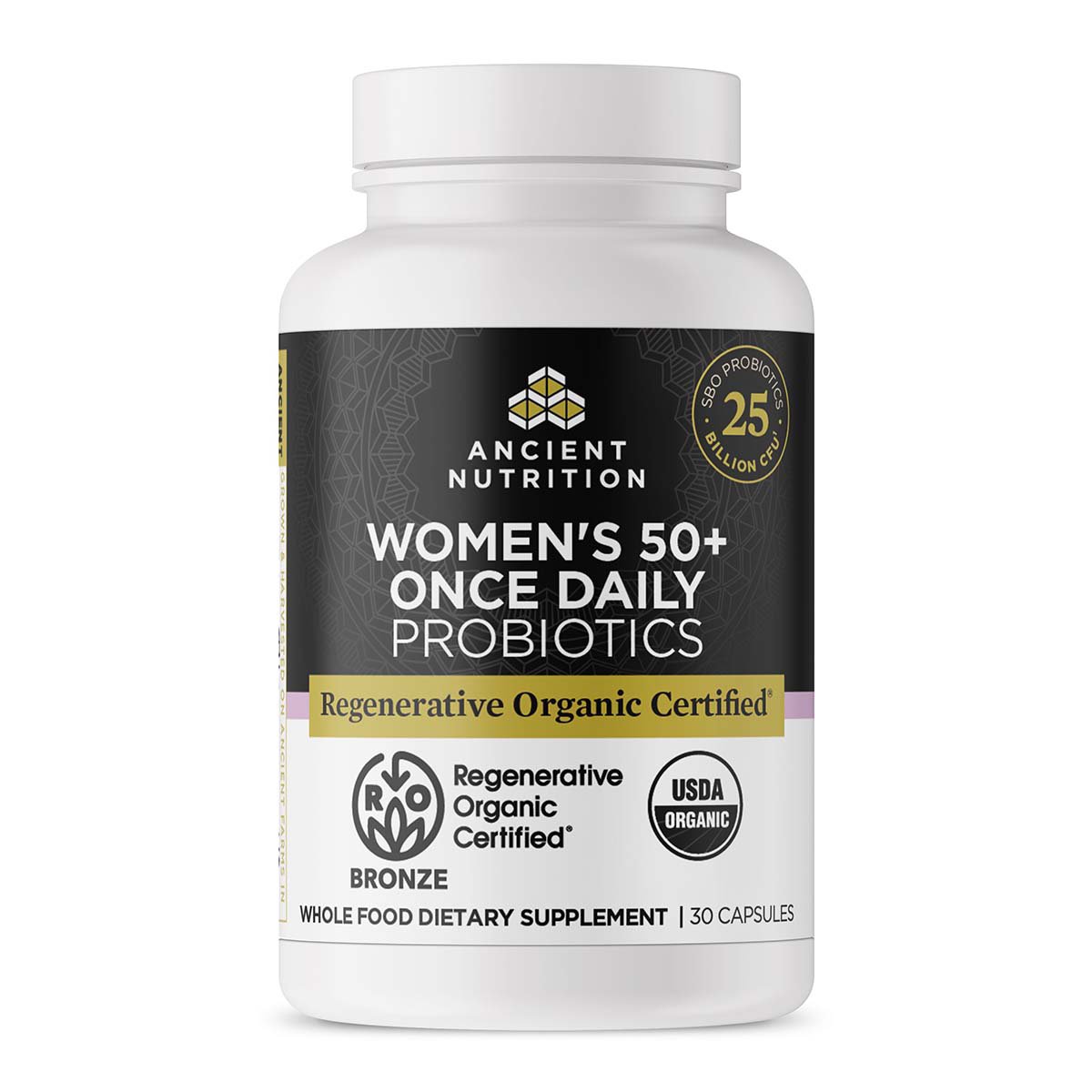 Ancient Nutrition Regenerative Organic Once Daily Women's 50+ Probiotics Capsules