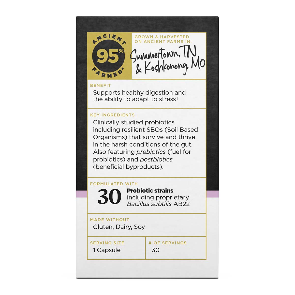 Ancient Nutrition Regenerative Organic Once Daily Women's 50+ Probiotics Capsules