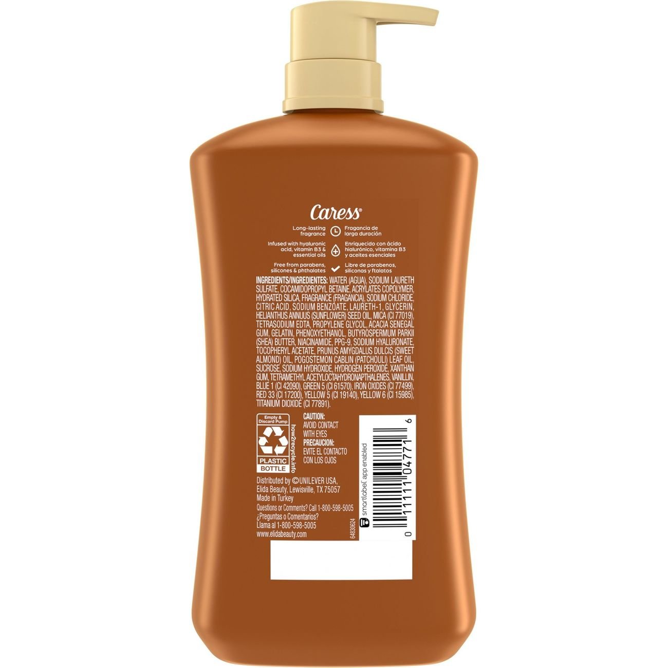 Caress Exfoliating Body Wash - Shea Butter & Brown Sugar