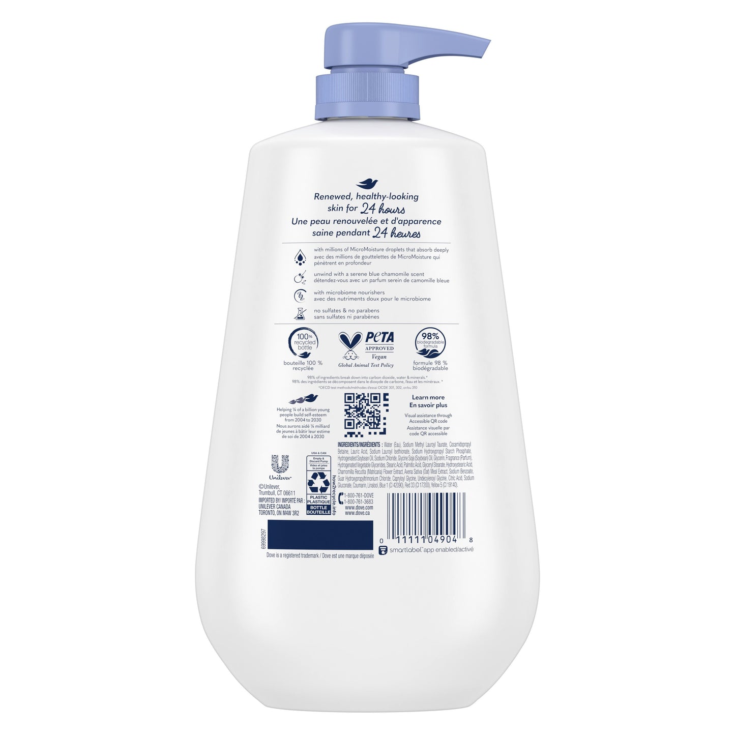 Dove Anti-Stress Body Wash - Blue Chamomile & Oat Milk