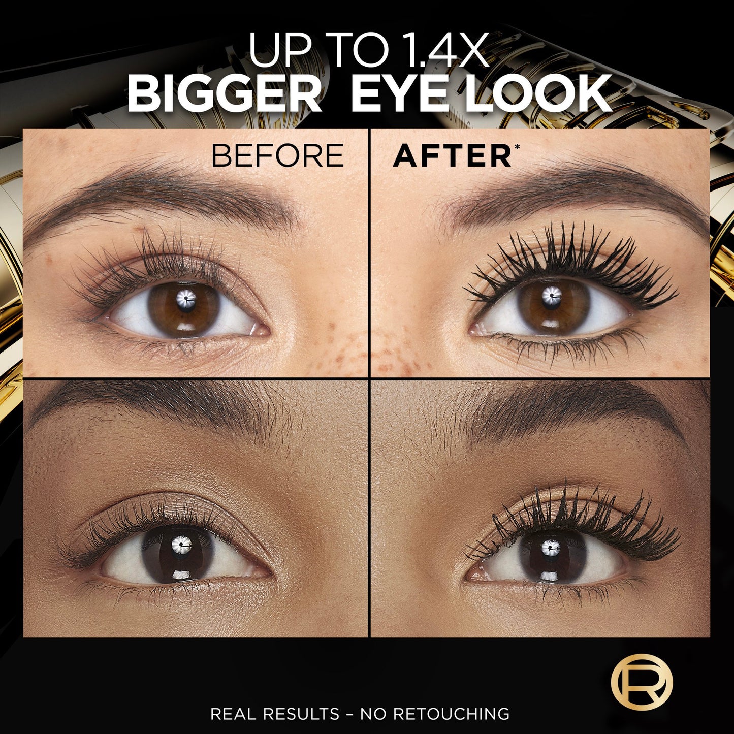 L'Oréal Paris Voluminous Panorama Mascara, Washable, Volumizing 
Blackest Black
