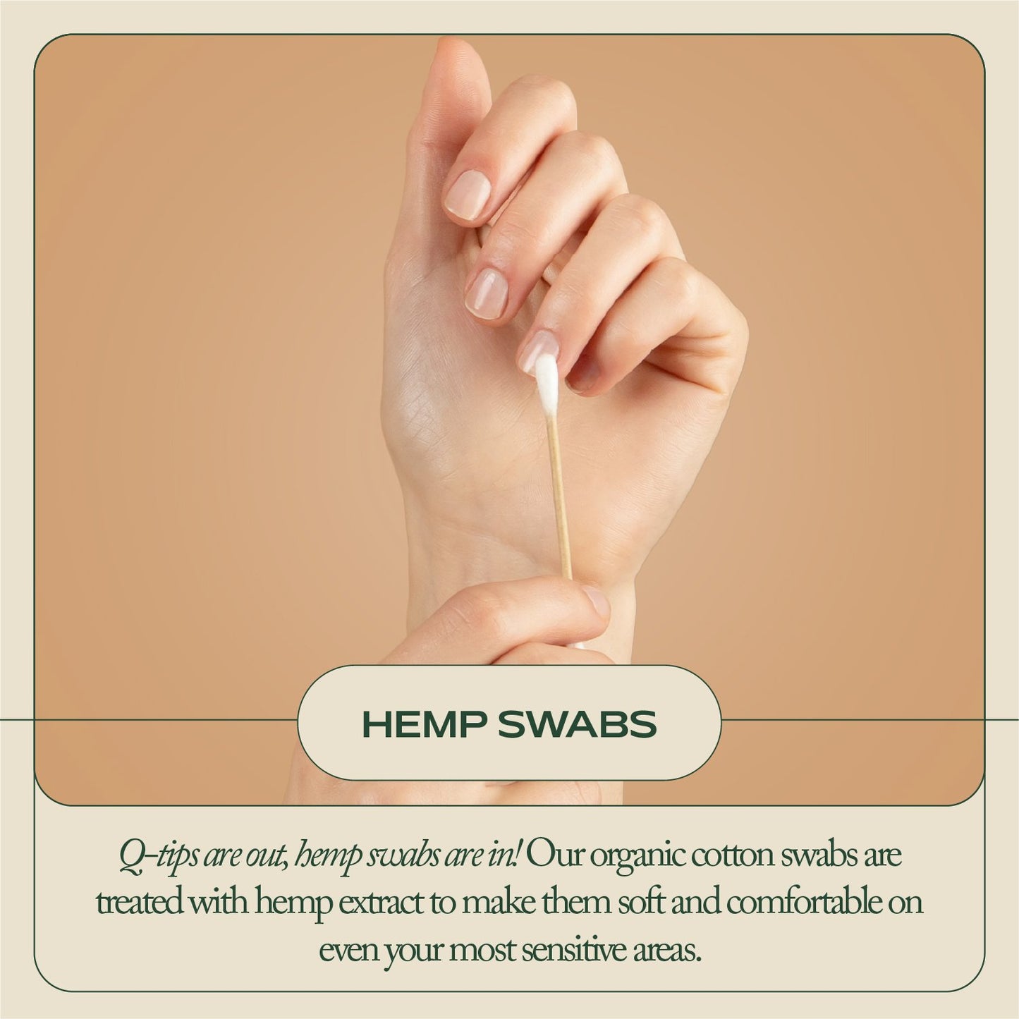Hempress Hygienics Organic Cotton Cosmetic Ear Swab Buds