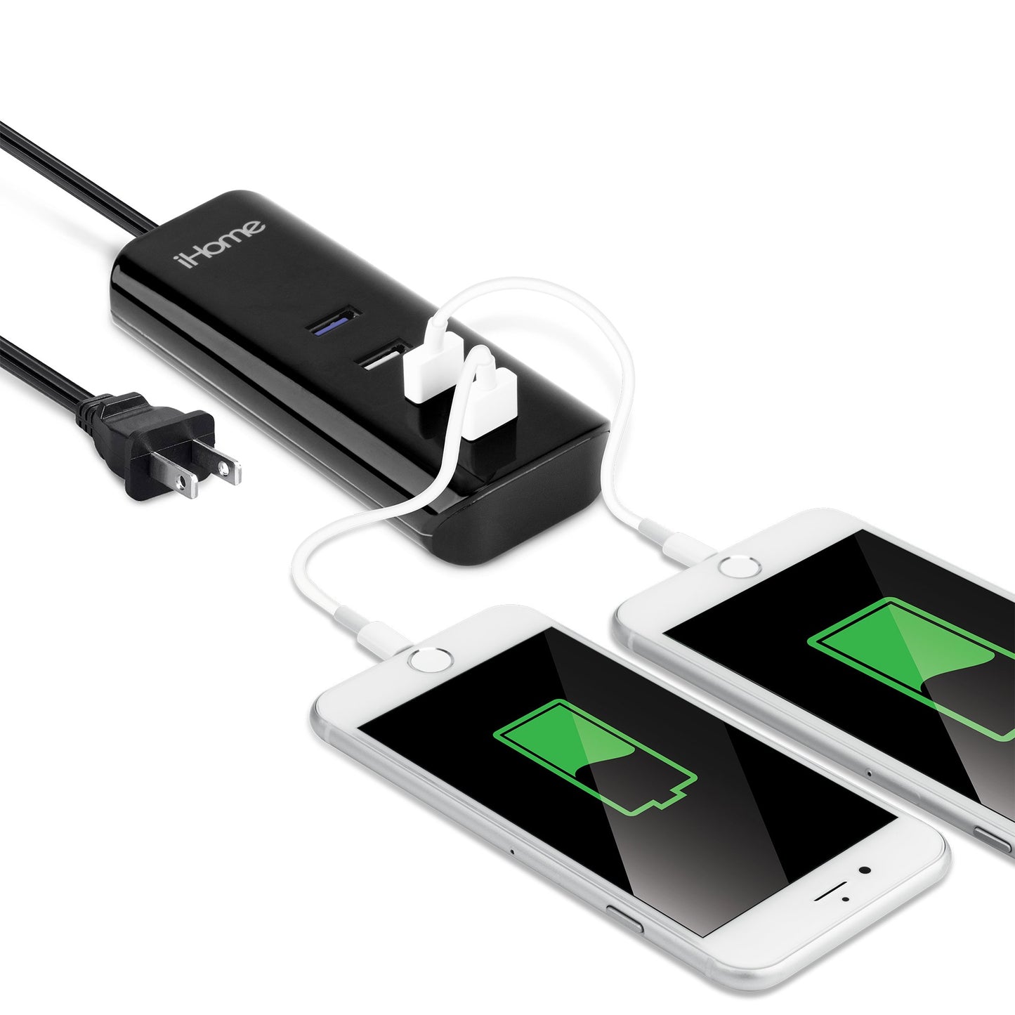iHome 4-Port USB Charger - Black