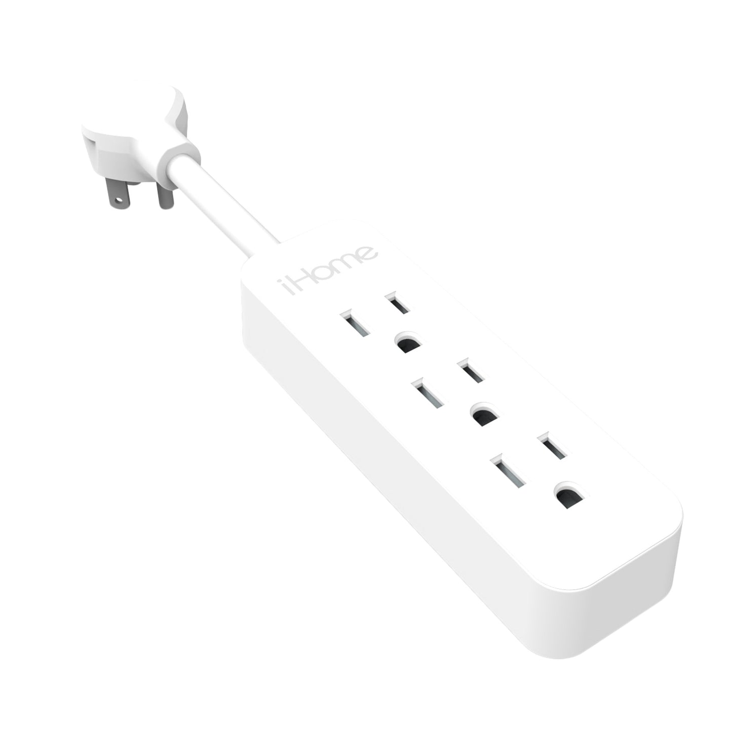 iHome 3-Outlet Power Strip - White