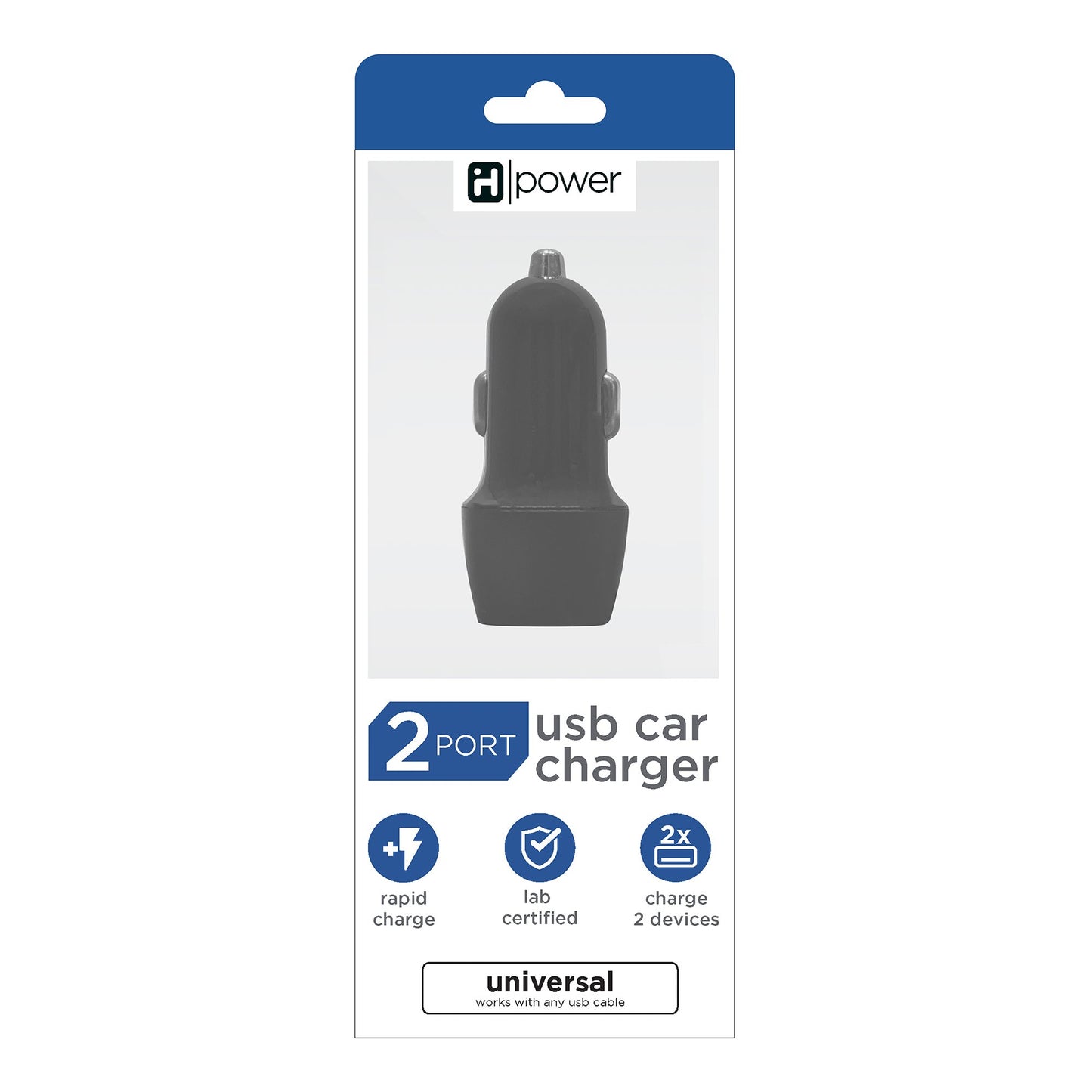 iHome Dual Port USB Car Charger - Black