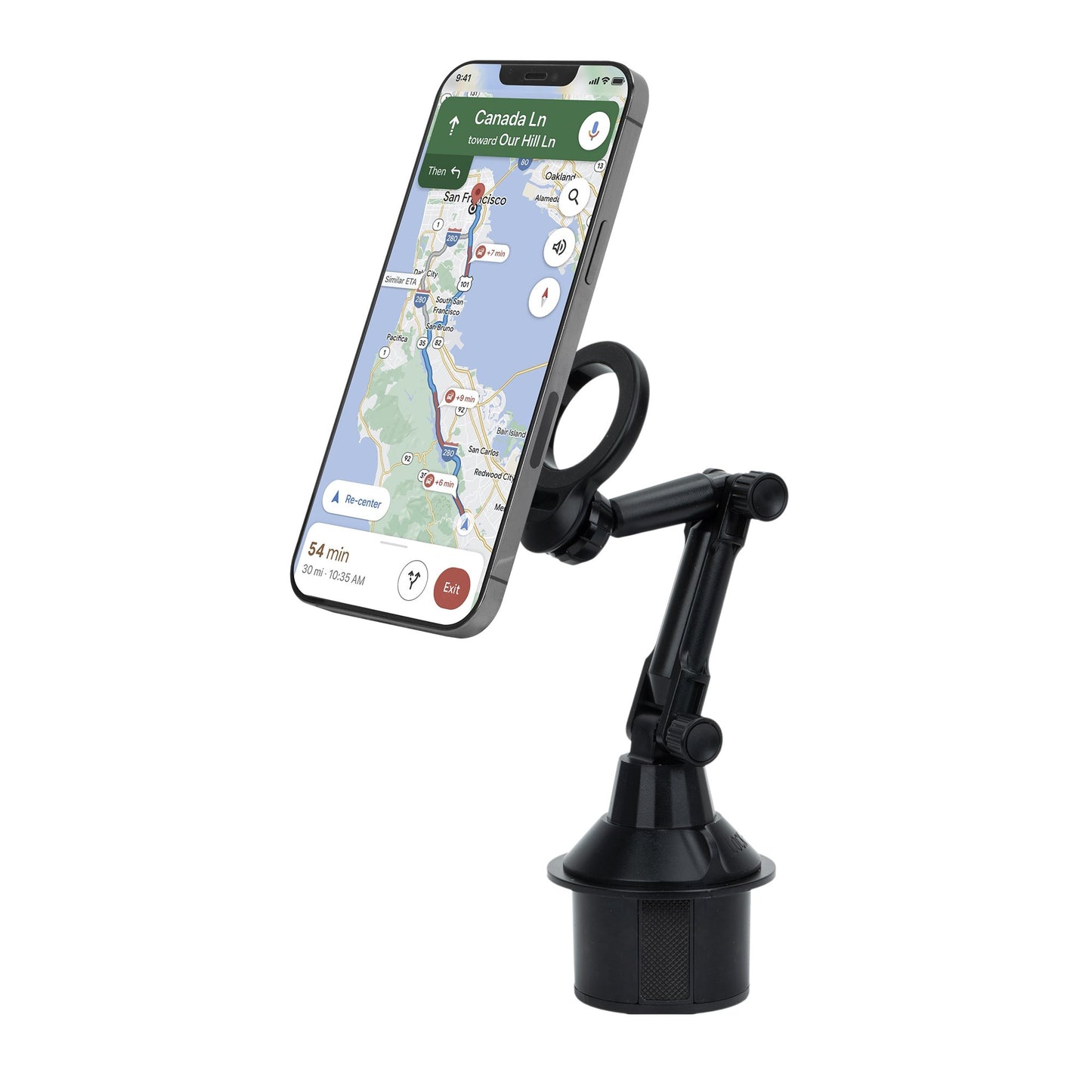 iHome Magnetic Cup Holder Car Mount - Black