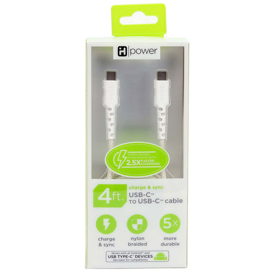 iHome USB-C to USB-C Charging Cable - White