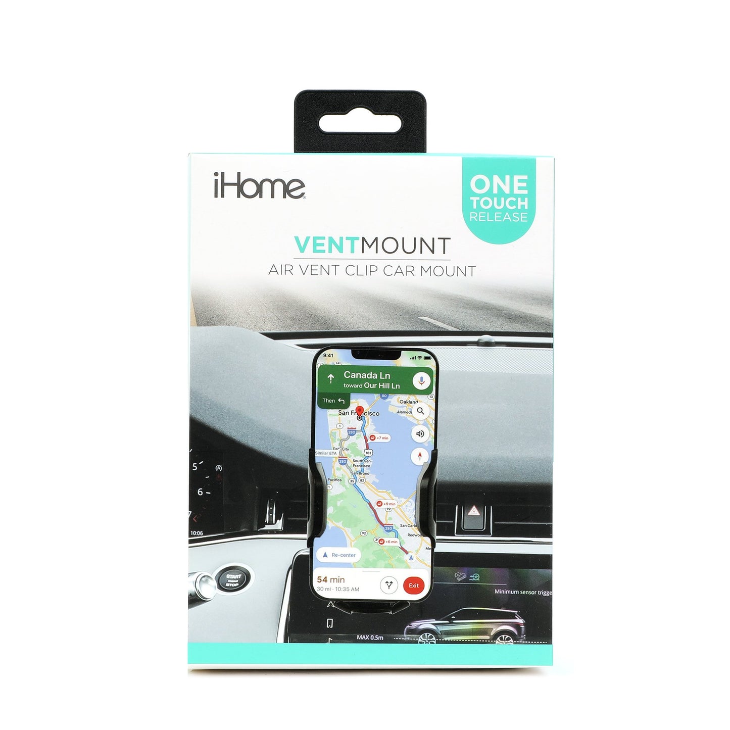 iHome Air Vent Clip Car Mount - Black