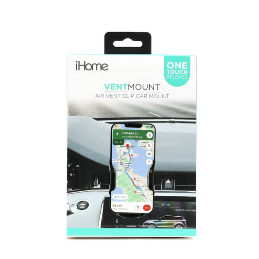 iHome Air Vent Clip Car Mount - Black